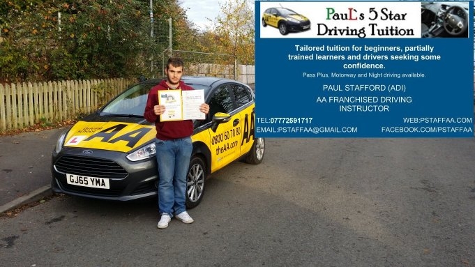 Passing my driving test with Paul's 5 Star Driving Tuition